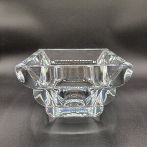 Rogaska Adria Bowl Tiered 24% Lead Crystal Slovenia 5.75" Square